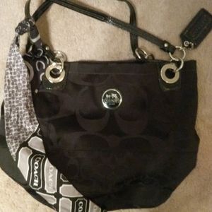 Coach Black Fabric handbag